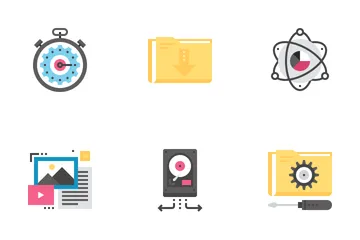 Data Organization And Management Icon Pack