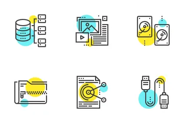 Data Organization And Management Icon Pack