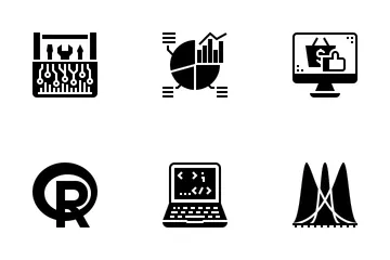 Data Science Glyph Icon Pack