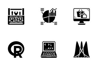 Data Science Glyph Icon Pack