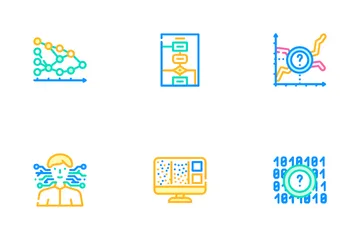 Science des données, technologie innovante Pack d'Icônes