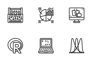 Data  Science Outline Icon