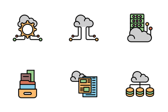 Data Sharing And Cloud Icon Pack