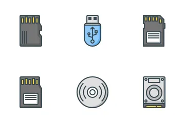 Data Storage Colour  Icon Pack
