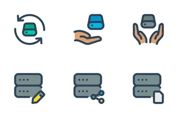 Data Storage, Server Vol-2 Icon Pack