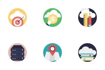 Database And Cloud Technology Icon Pack