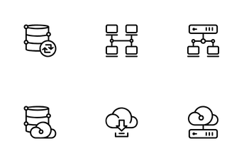 Database And Internet Networking Icon Pack