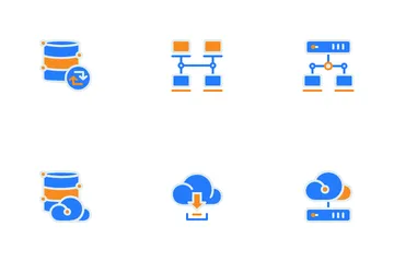 Database And Internet Networking Icon Pack