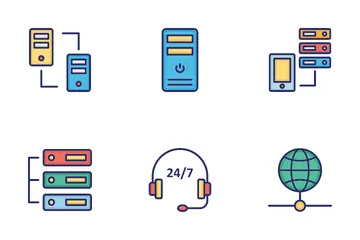 Database, Server And Location Icon Pack