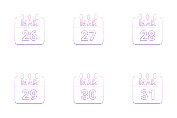 Date de mars Pack d'Icônes