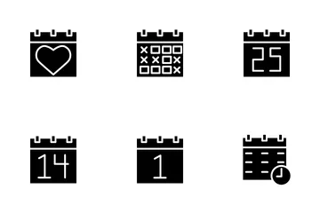 Date et calendrier Pack d'Icônes