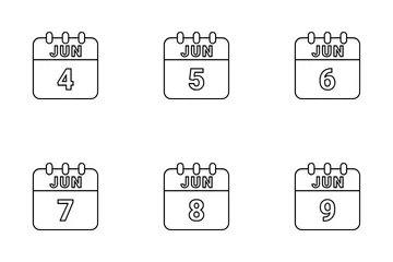 Date de juin Pack d'Icônes