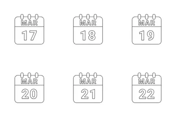 Date de mars Pack d'Icônes