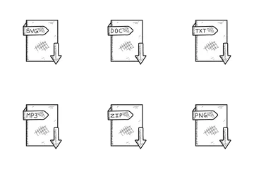 Dateierweiterungsnamen Band 2 Symbolpack