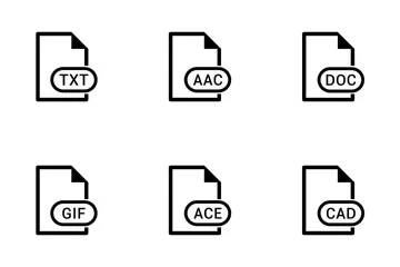 Dateierweiterungsnamen Band 3 Symbolpack