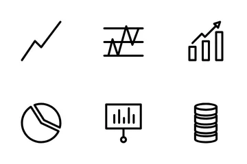 Daten und Analysen Symbolpack