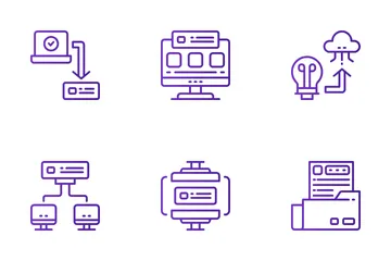 Daten und Netzwerk Symbolpack