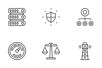 Daten und Wachstum Symbolpack
