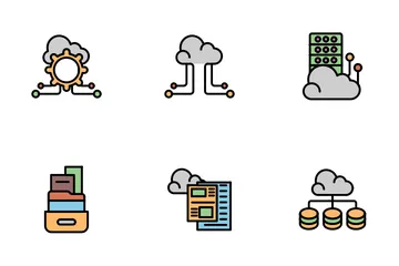 Datenfreigabe und Cloud Symbolpack