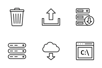 Datenbank, Server und Standort Symbolpack