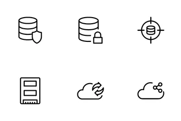 Datenbankspeicher Symbolpack