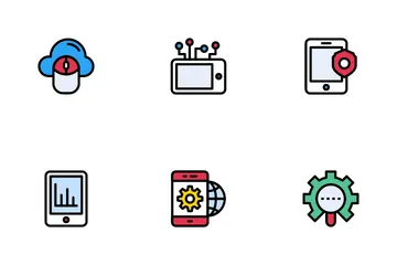 Datenmanagement Icon Pack