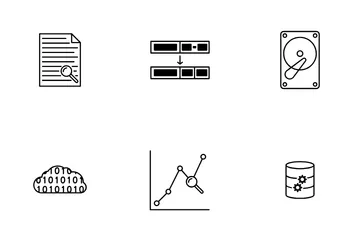 Datenverarbeitung und -analyse Symbolpack