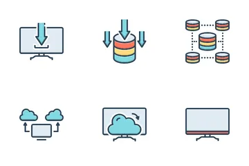 Datos en la nube Paquete de Iconos