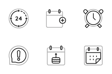 Datum und Uhrzeit Symbolpack