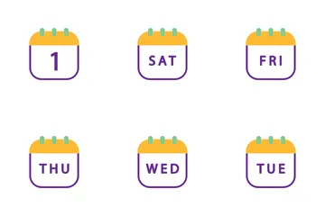 Day, Date And Month Icon Pack