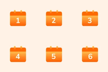 Days Calendar Icon Pack