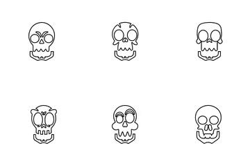 Death Skull Or Human Skull Icon Pack