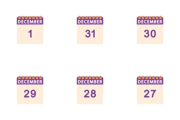 December Calendar Icon Pack