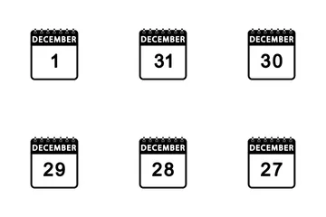 December Calendar Icon Pack