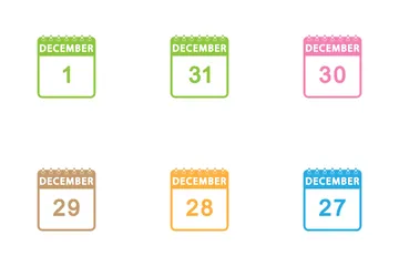 December Calendar Icon Pack