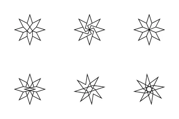 Estrelas de decoração Pacote de Ícones