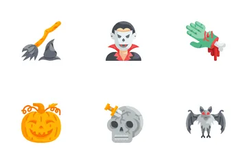 Decoración de Halloween Paquete de Iconos