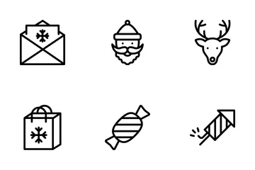 Decoración navideña Paquete de Iconos