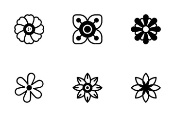 Decorative Flower Symbols Icons 1 Icon Pack