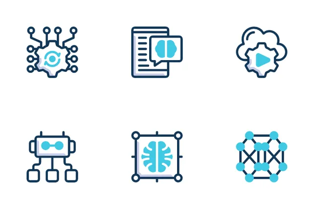 Deep Learning Icon Pack - 25 Dual Tone Network & Communication Icons ...