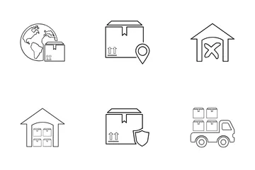 Delivery And Logistics Line Icon Set Icon Pack