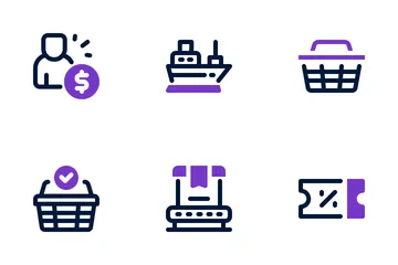 Delivery And Shop Icon Pack