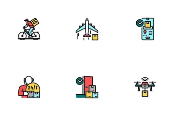 Delivery Service Application Icon Pack
