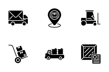 Delivery, Shipping And Logistics Icon Pack