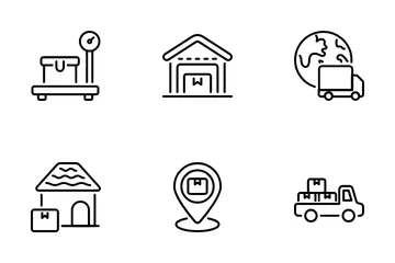 Delivery, Shipping And Logistics Icon Pack