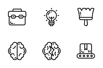 Denken Sie kreativ Symbolpack