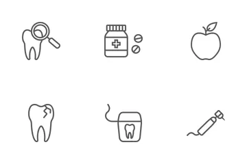 Dental & Stomatology Line Icons Icon Pack