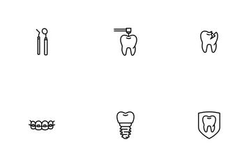 Dentes e Dentista Pacote de Ícones