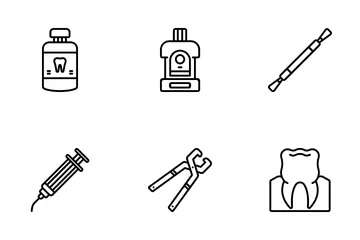 Dentist And Dental Care Icon Pack