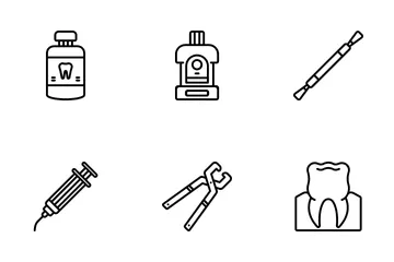 Dentist And Dental Care Icon Pack